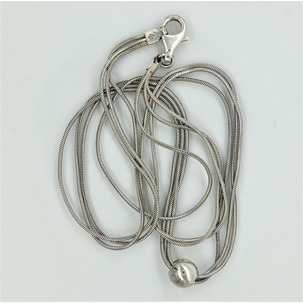 925 STERLING SILPADA Thoreau 3 strand necklace VINTAGE w/patina  16"